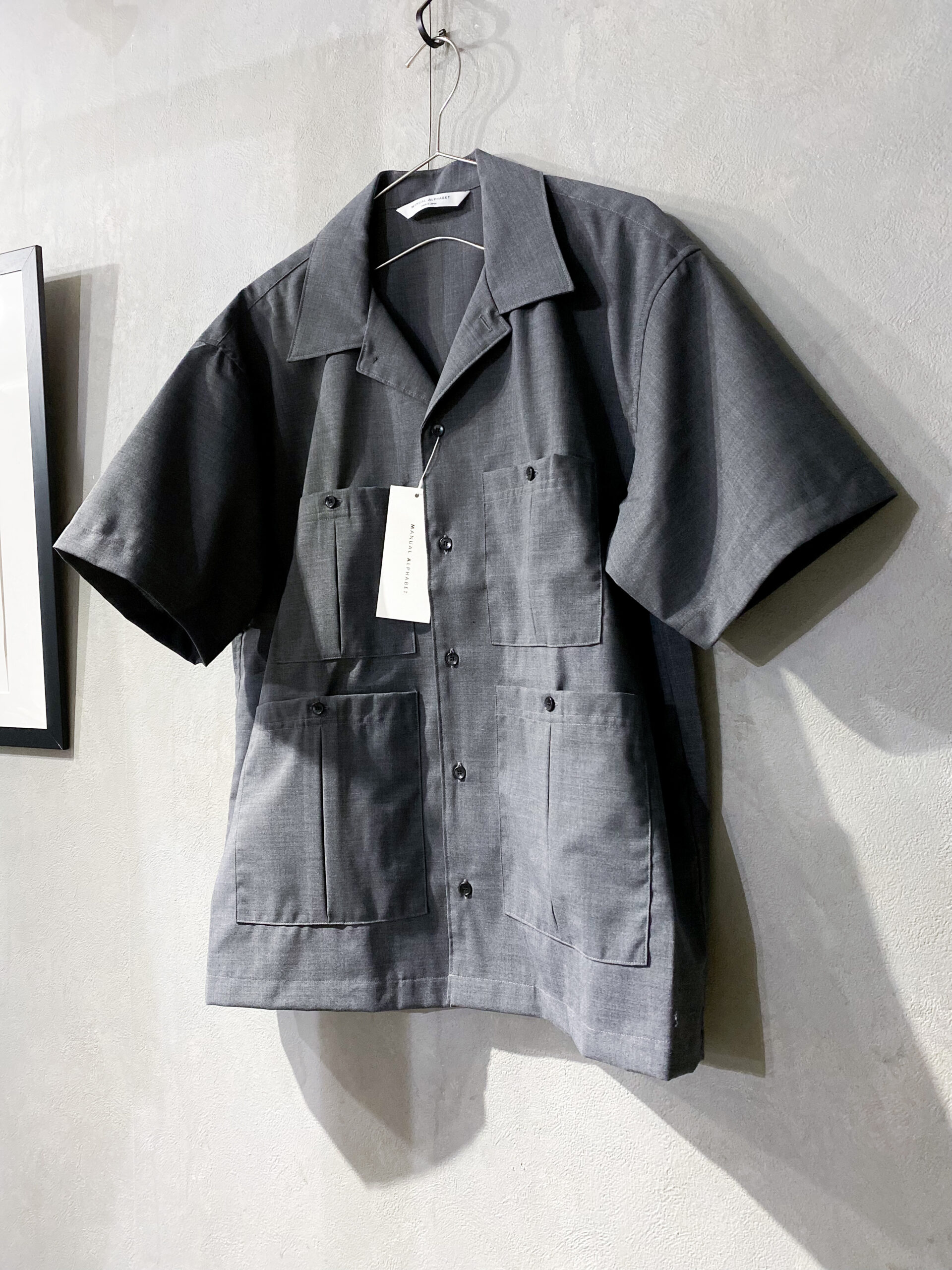 MANUAL ALPHABET (マニュアルアルファベット) T/W MILITARY SHT (ウールトロ ミリタリーシャツ)