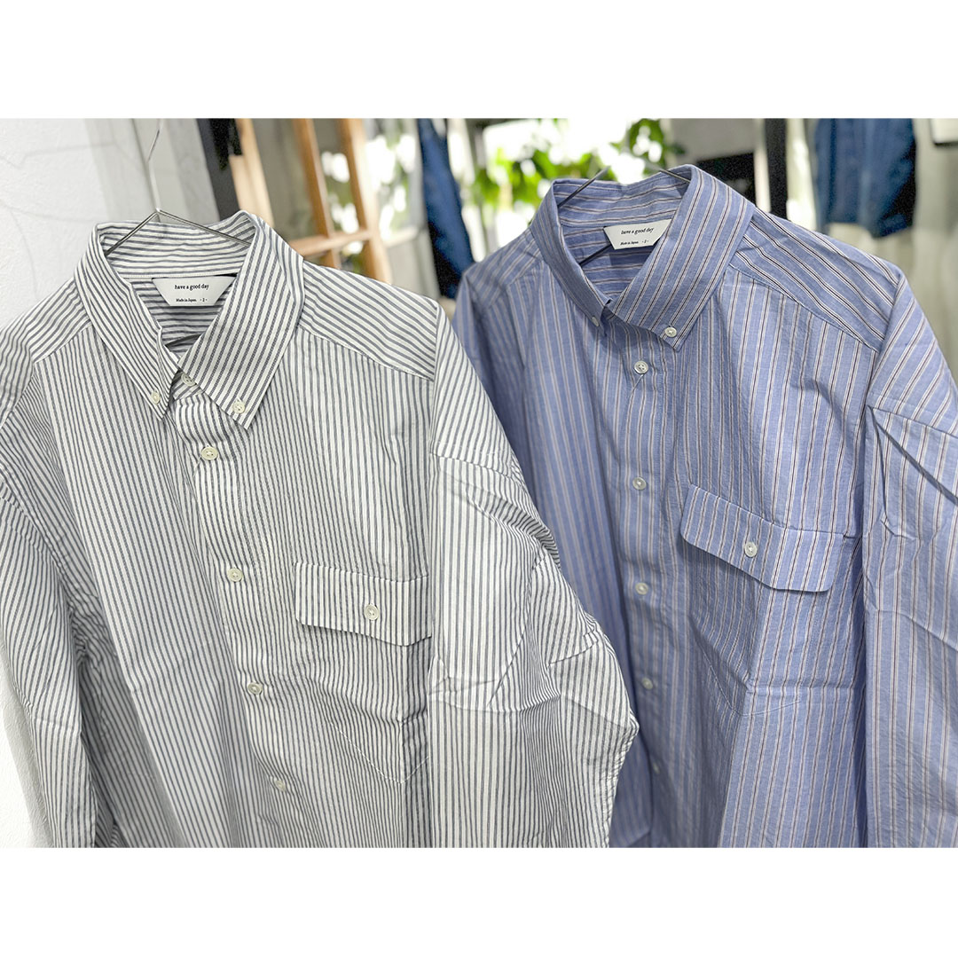 Have a good day (ハブアグッドデイ) B/D Stripe shirts (B/D ストライプシャツ）