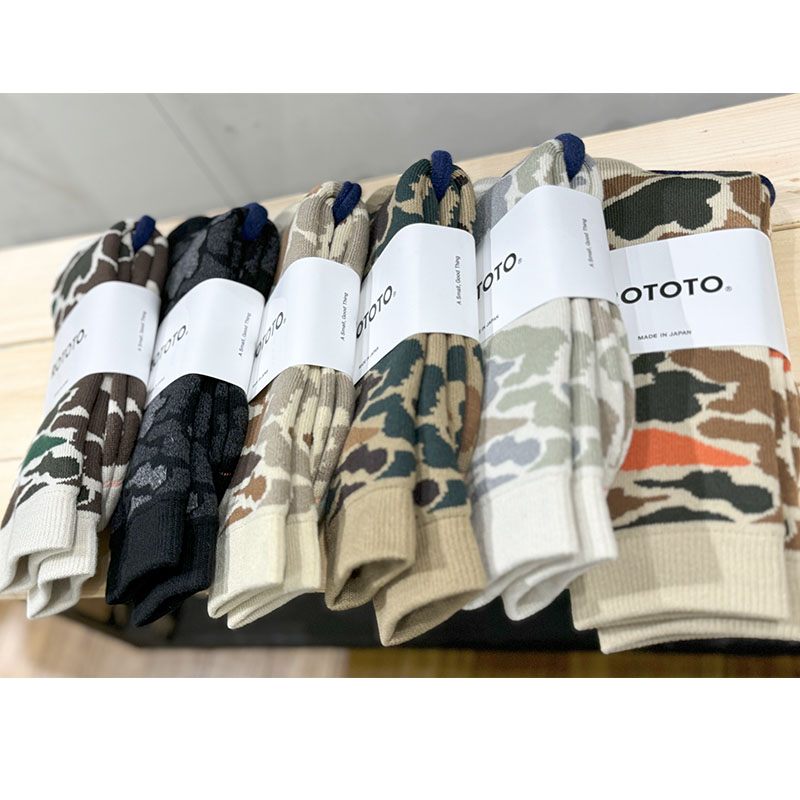 ROTOTO PILE CAMO CREW SOCKS